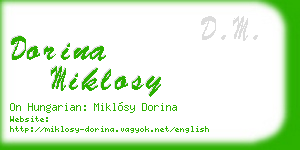 dorina miklosy business card
