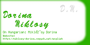 dorina miklosy business card